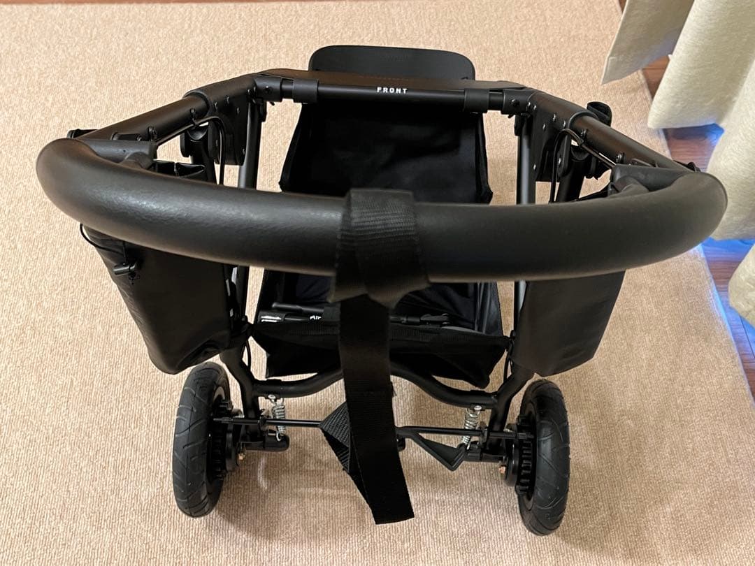 ★川崎市内直接手渡し★AirBuggy ドーム3ラージ ブラック 星柄カバー付