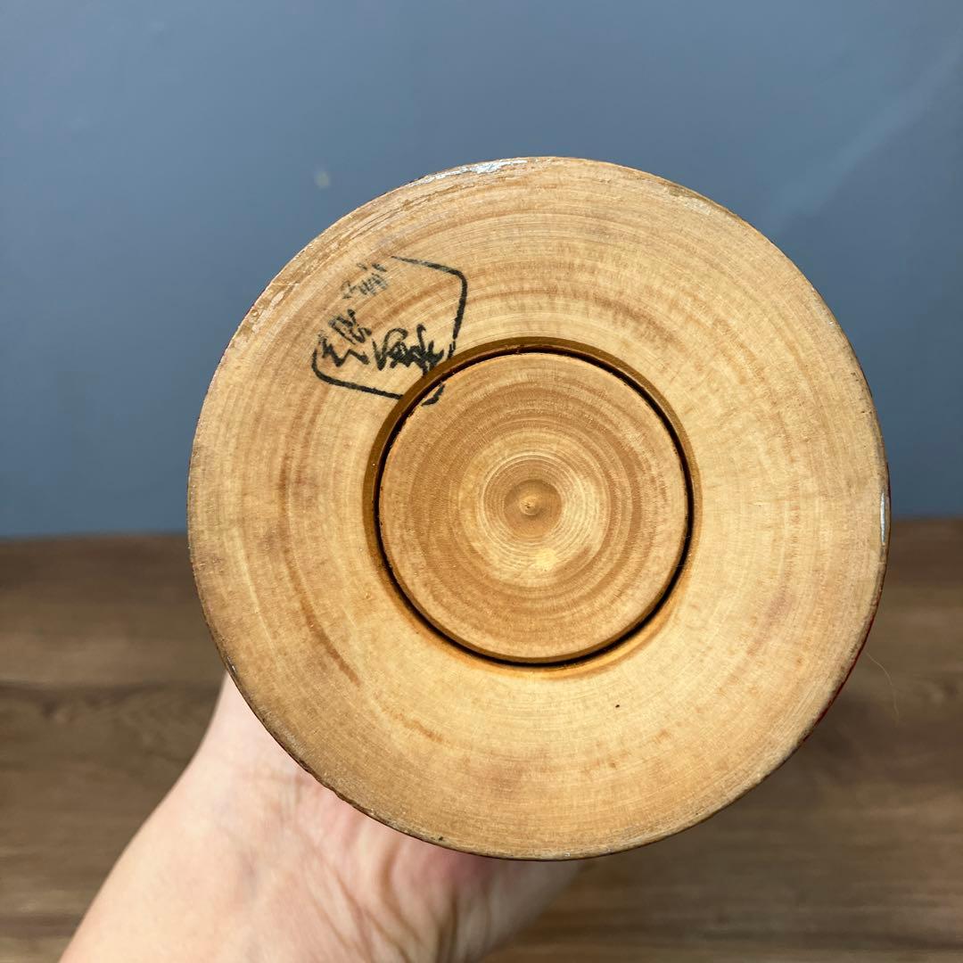 4F 希少 ペア 創作こけし 山中漆器 漆塗り 雅 金彩 紅葉 竹 2体セット