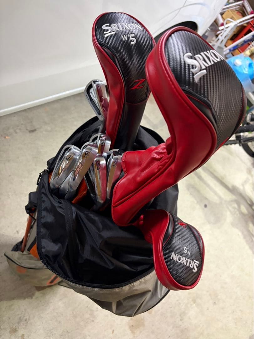 Srixon スタンドゴルフバッグ グレー/オレンジ　セット
