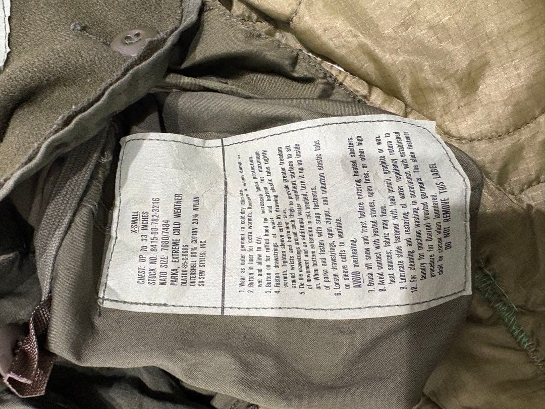 taaaake80s M65 フィッシュテールパーカー フルセット XS