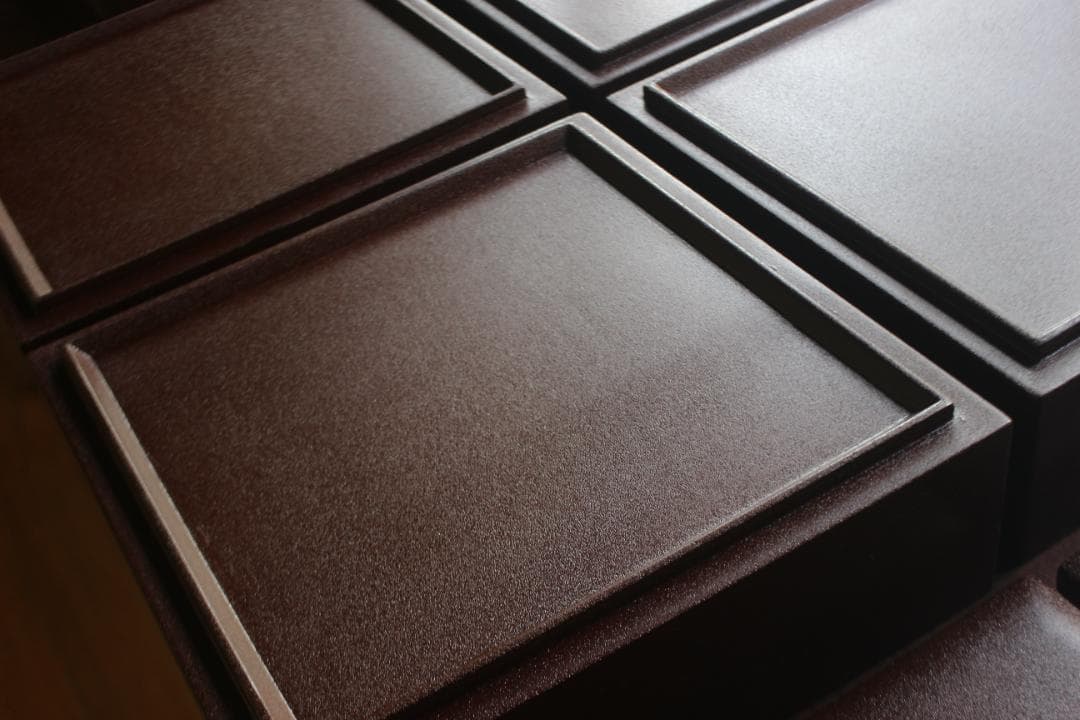 デッドストック！風情ある錆塗地に極上春秋蒔絵の映える輪島塗台付五段重（検重箱お重