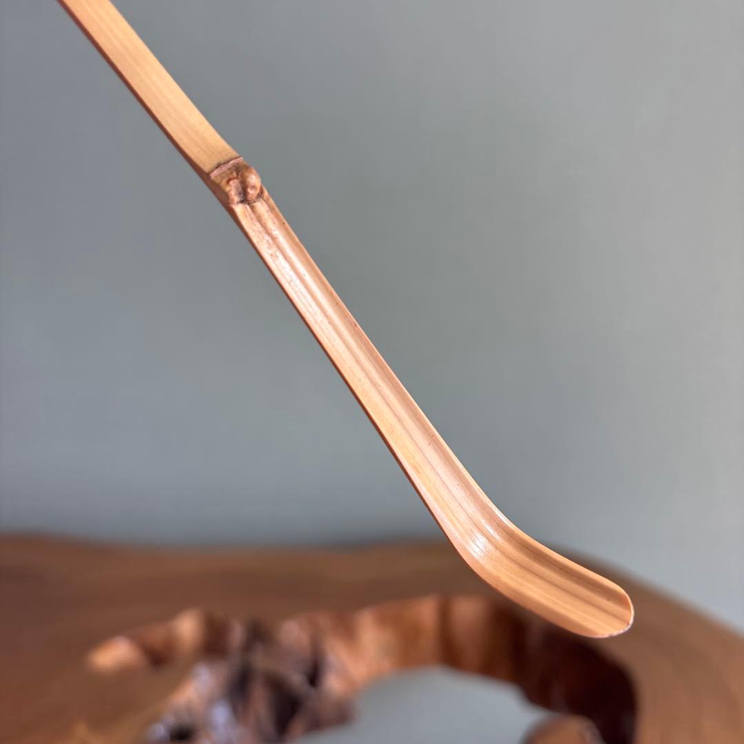 茶杓 銘「山雲」紫野剛山造 竹筒 木箱・紙箱入り