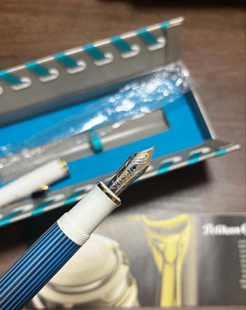 【売切】極美品 ペリカン M600 ターコイズ 万年筆 F(細字) 限定