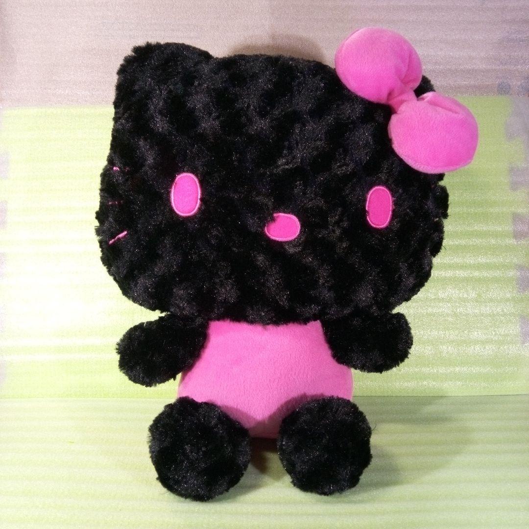 ハローキティ　ぬいぐるみ　EIKOH　エイコー　黒　ブラック　ピンク　レア