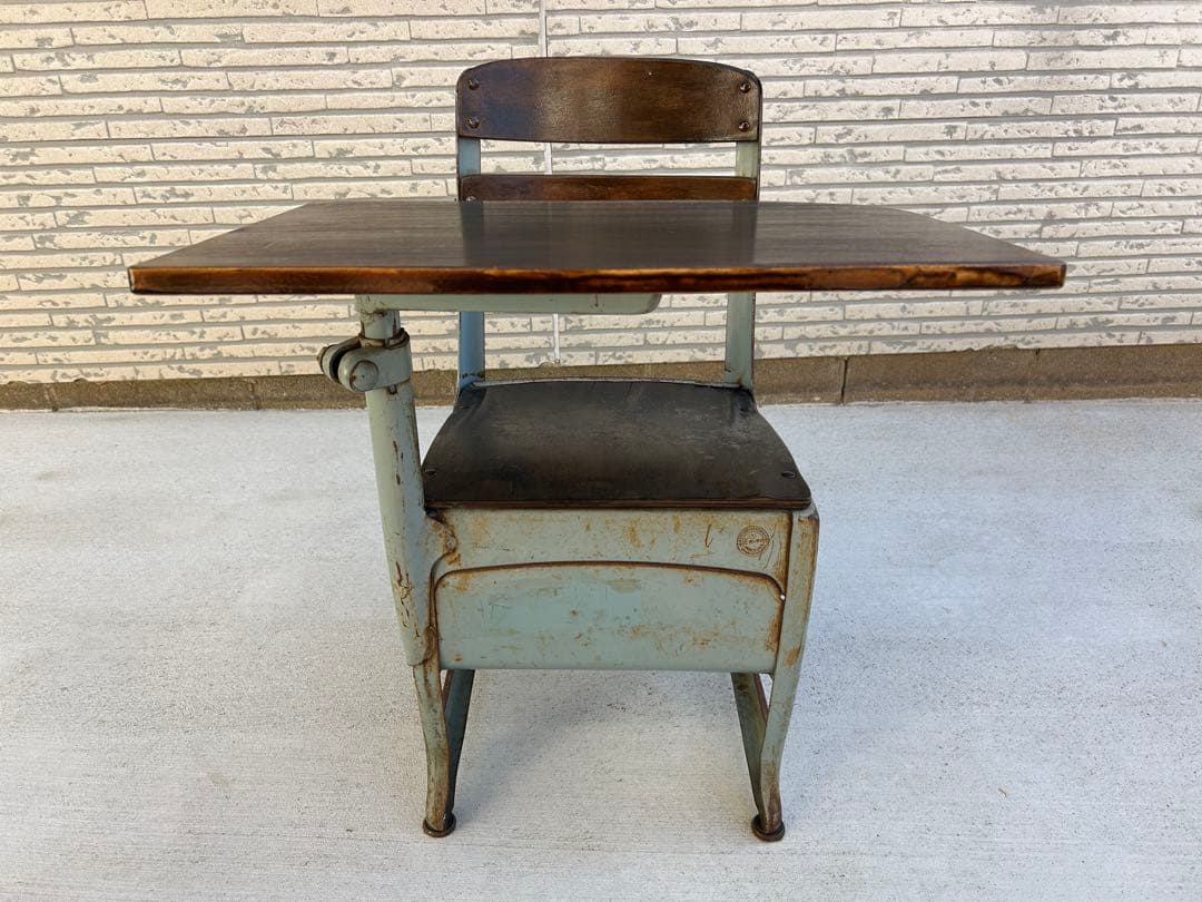 タイムセール‼️ アンティーク　学校　机　椅子　希少　レトロ　アメリカンカントリー