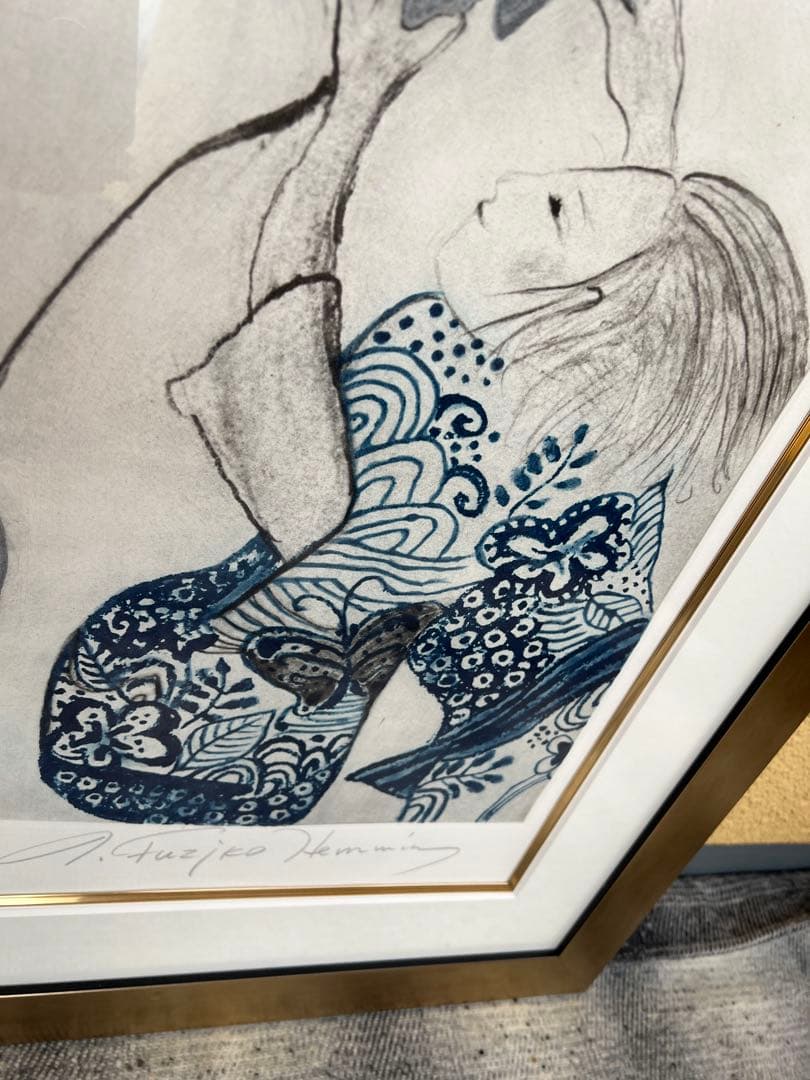 イングリット・フジ子・ヘミング 夏の夕 エッチング 版画