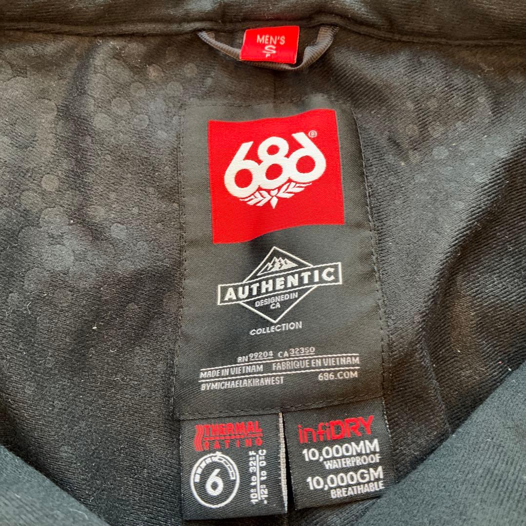 お値下げしました！686スノーボードウエア上下　赤黒 US Sサイズ