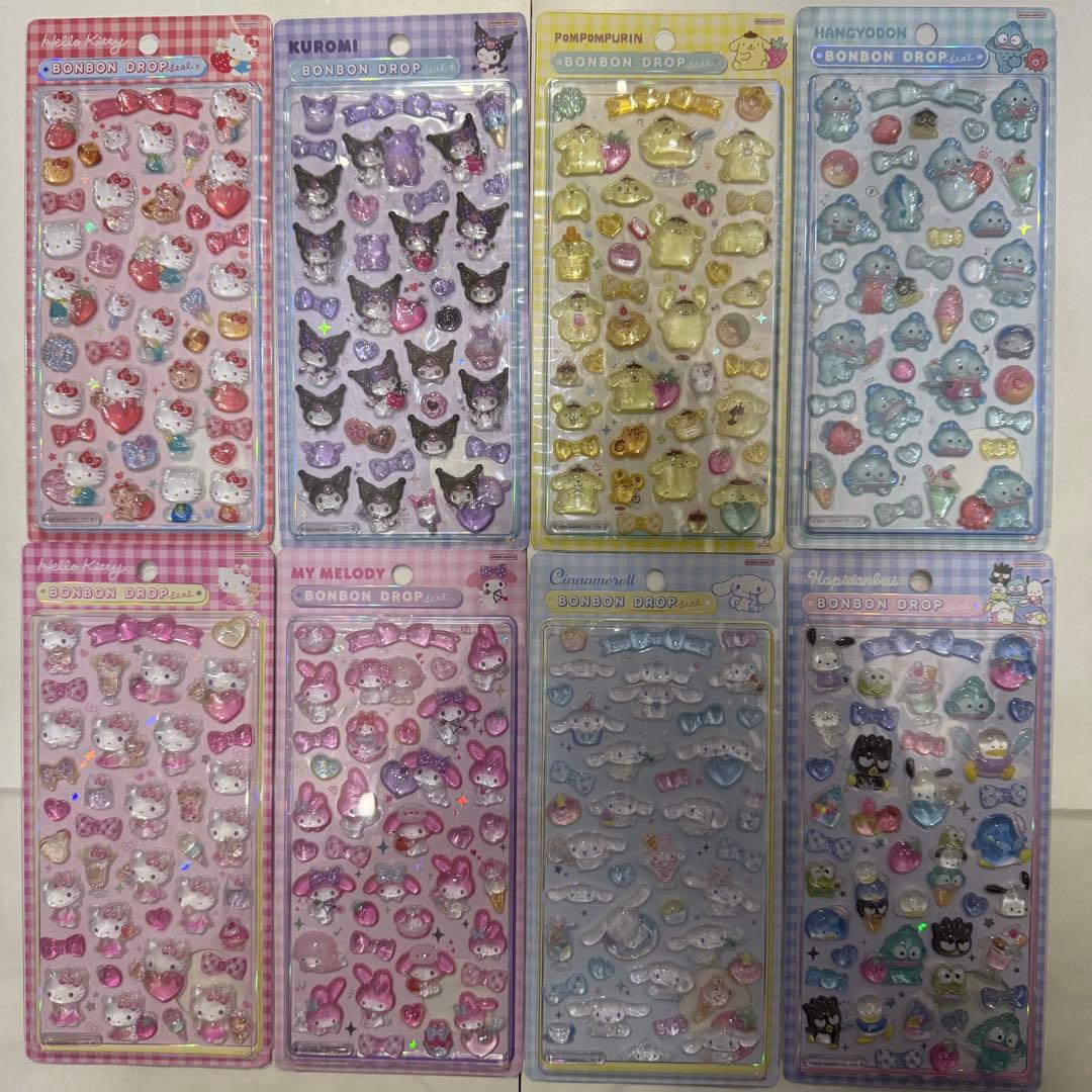 サンリオ ボンボンドロップシール 8枚 セット 第2弾