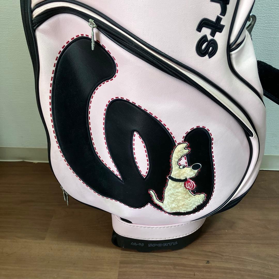 M・U SPORTS ミエコウエサコ　キャディバッグ　ゴルフバッグ　ピンク