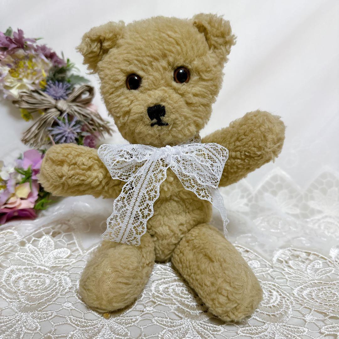 バナナ猫様　アンティークベア4体+ドール1体セット