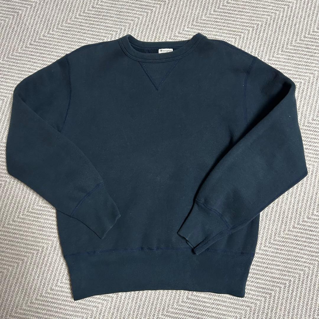 【希少】90sChampion ネイビー スウェット 日本製 両V