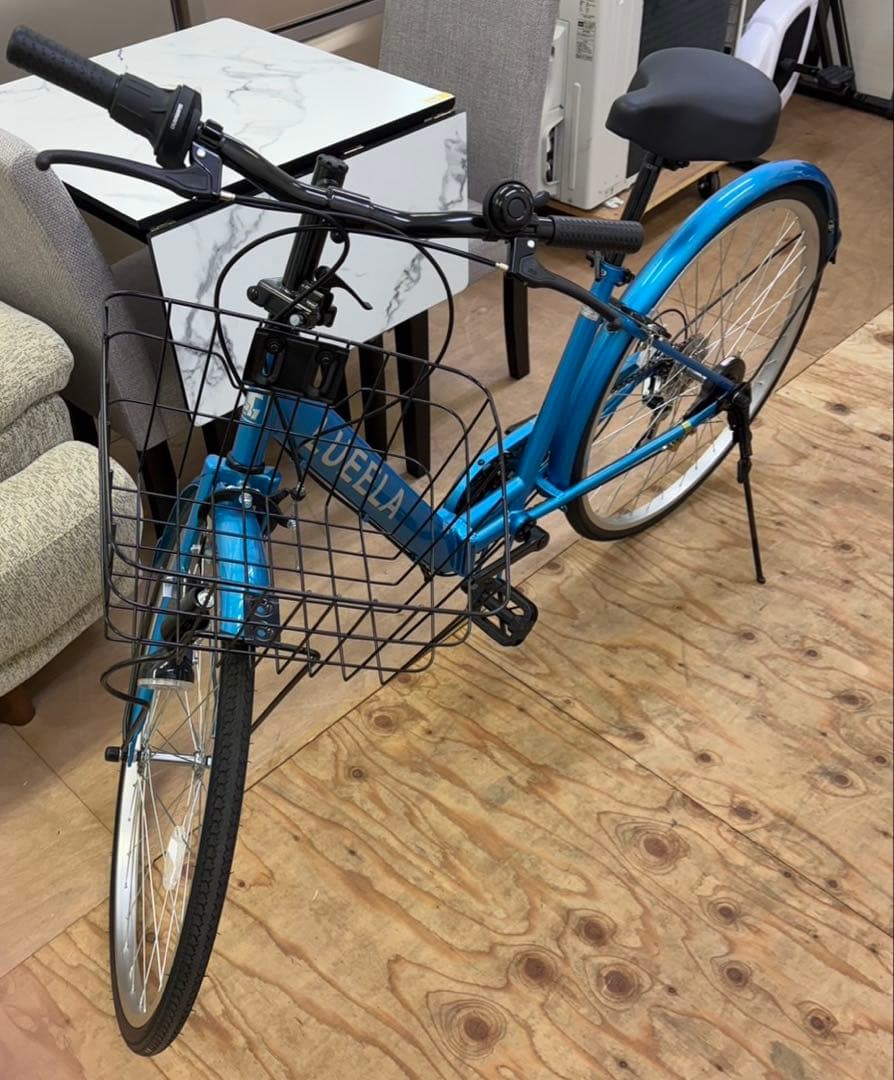 組立済み LUEELA 26インチ 折りたたみ 自転車 6段変速 鍵付き