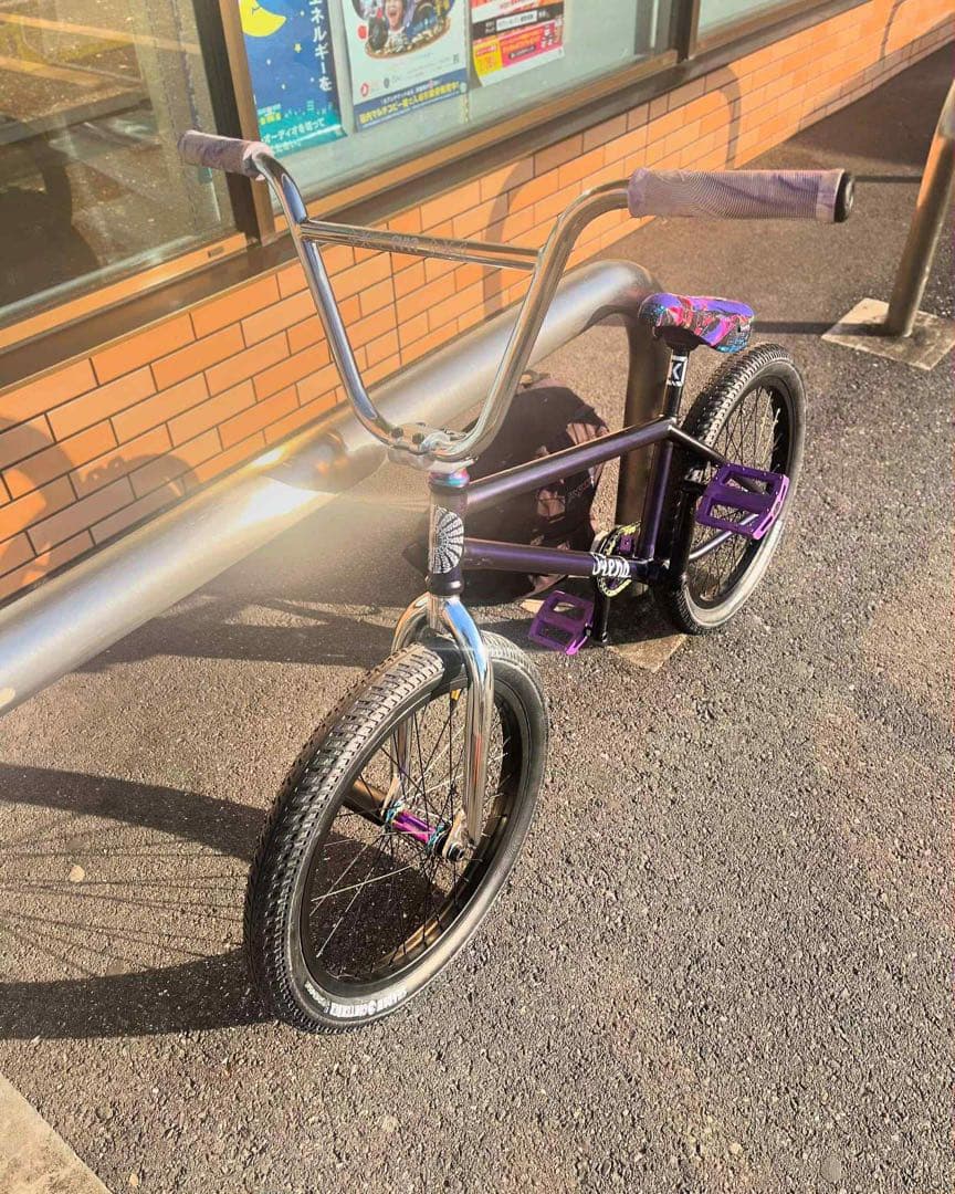 BMX 自転車 パープル 軽量アルミフレーム