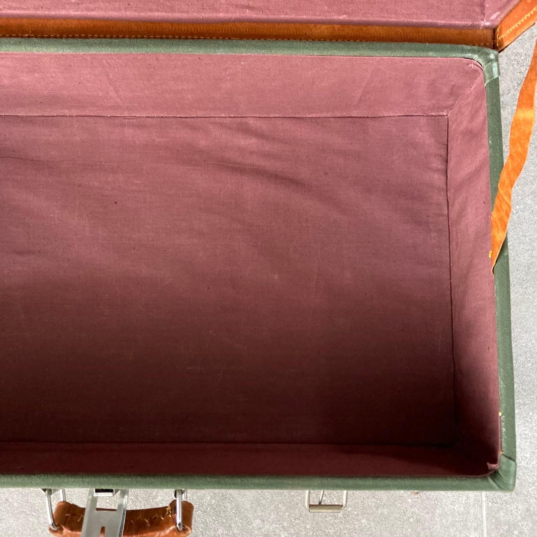 ヴィンテージ トランクケース トランクバッグ レトロ雑貨 古道具 グリーン