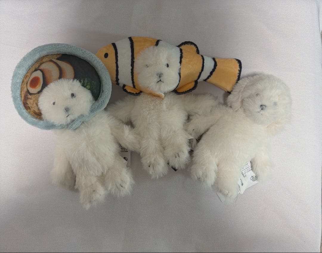 犬記録 ぬいぐるみ マスコット 全3種セット ラーメン クマノミ ノーマル