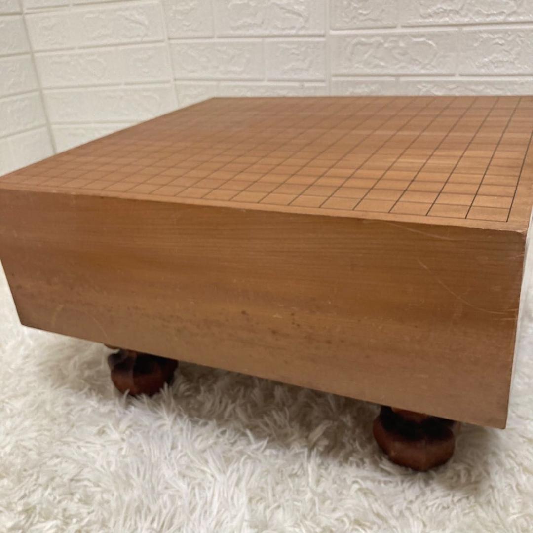 【美品】囲碁盤　本蛤碁石　へそ付き　脚付き　蛤碁石　囲碁盤　雪印　松寿