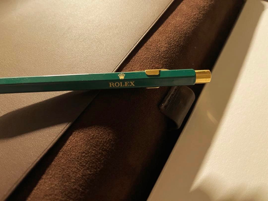 ロレックス　公式ノベルティ　カランダッシュボールペン&A4用革ノートカバーセット
