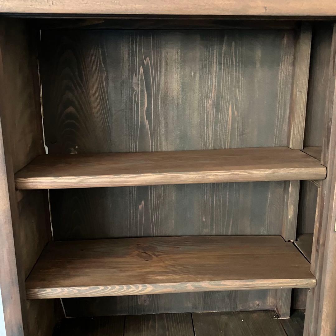 レトロ　ヴィンテージ　古家具　古民家　古道具　食器棚　シェルフ　ガラス棚