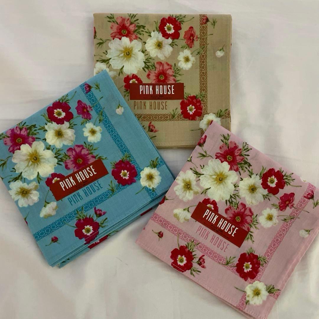 ピンクハウス　ハンカチ3枚セット