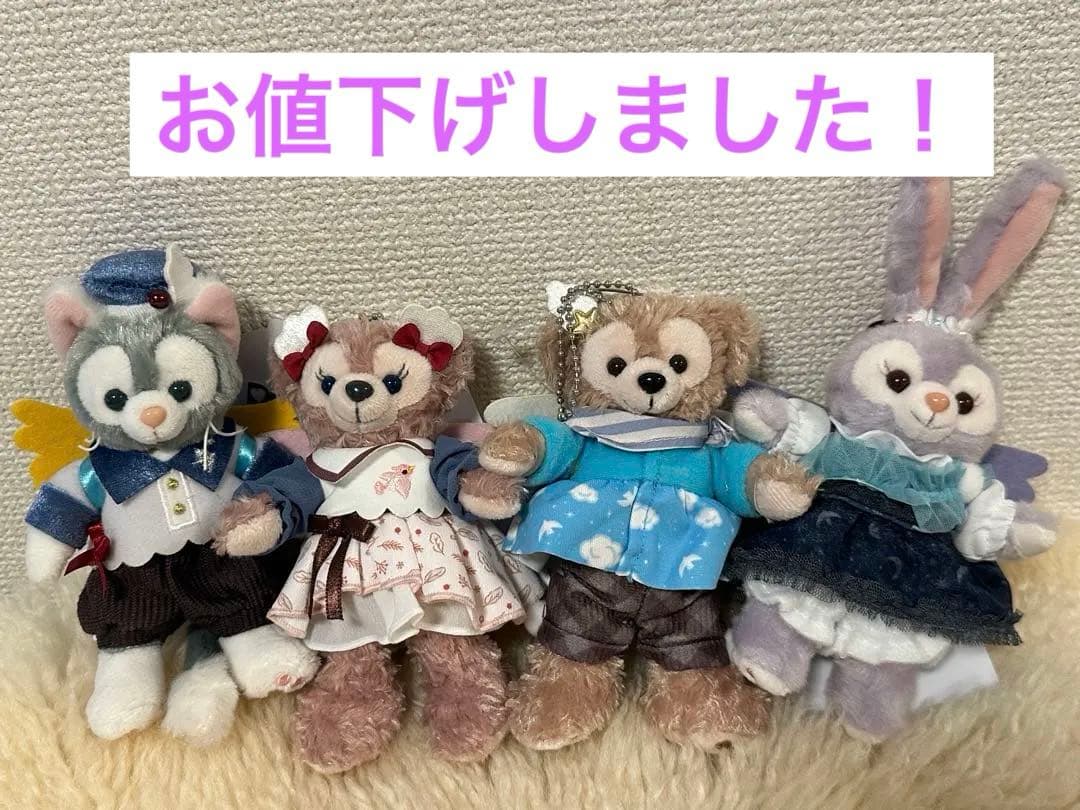 TDSダッフィー＆フレンズウィッシングウィングスぬいば4種類セット