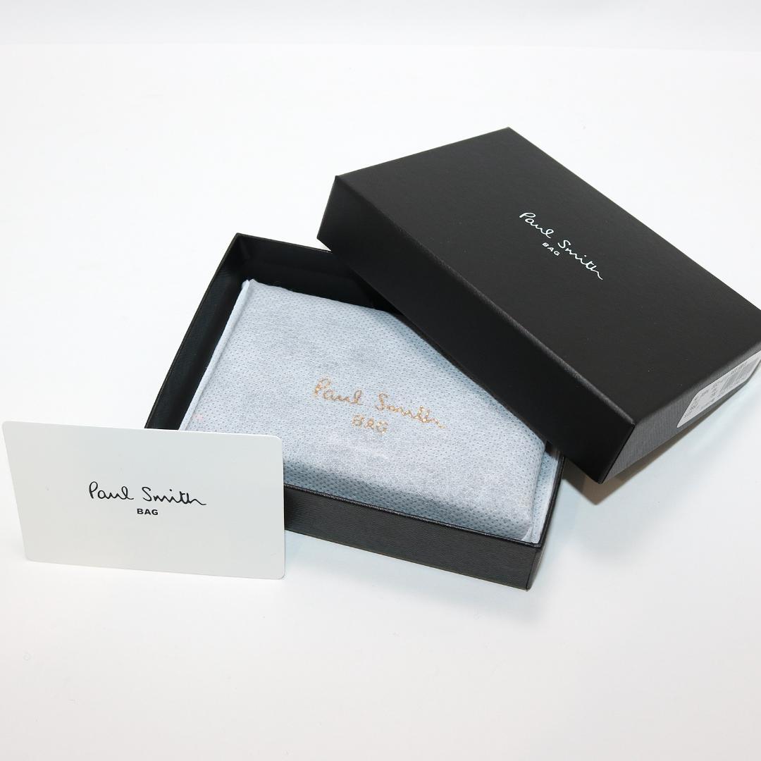 【未使用級】ポールスミス レザー 名刺入れ カードケース ネイビー BPS853