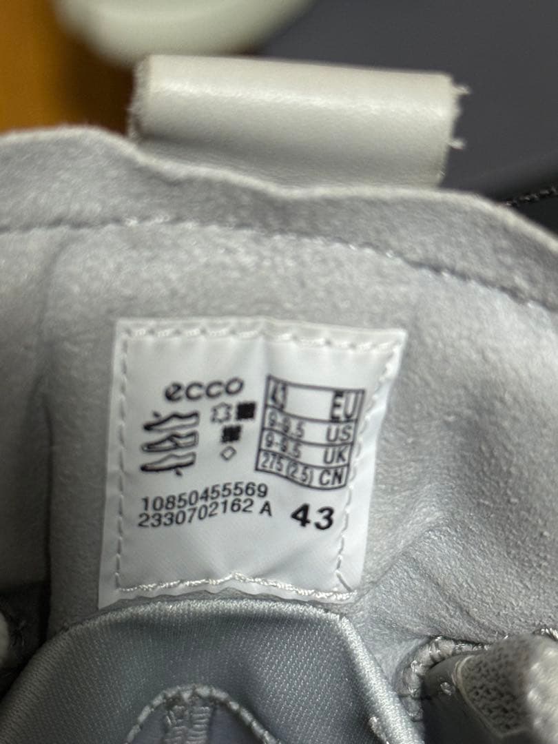 値引き　Ecco ゴルフシューズ BOAシステム ホワイト/ブルー　２６.５cm