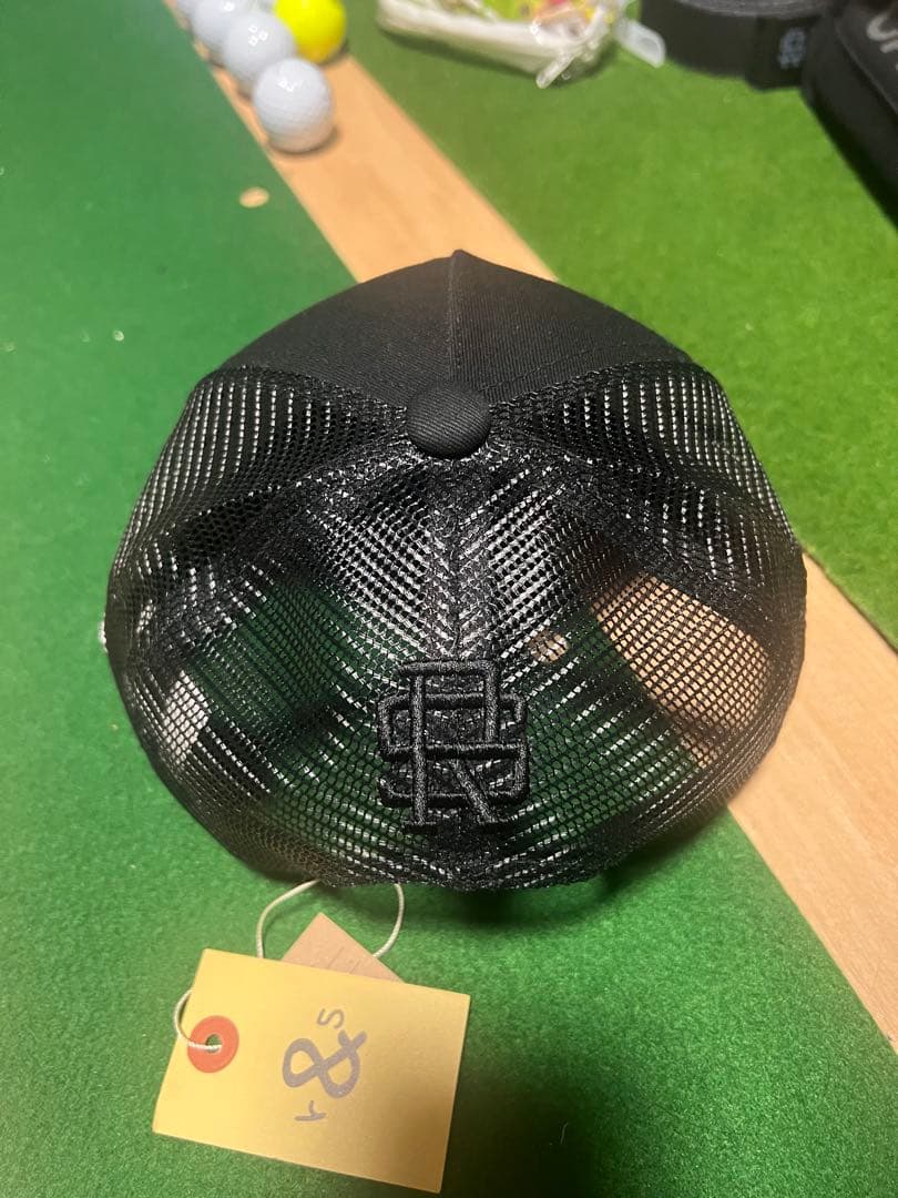 ラフ＆スウェル　ゴルフキャップ　メッシュ　オールブラック　新品未使用　フリー