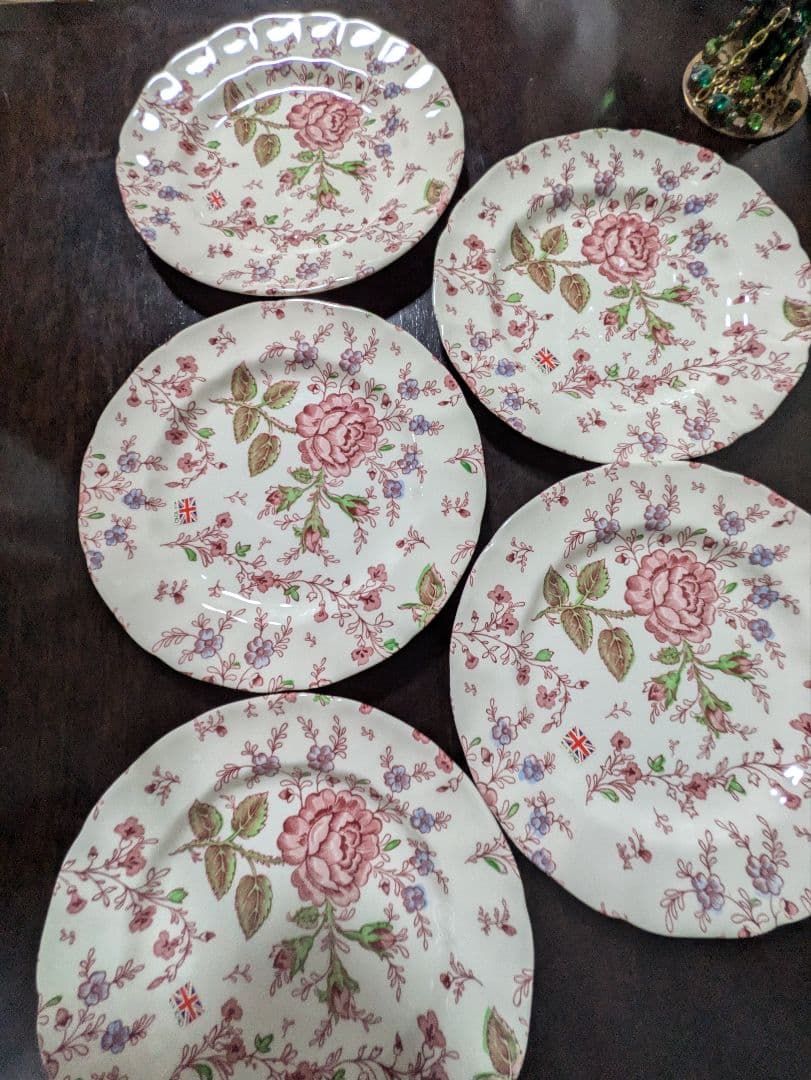 JOHNSON BROTHERS 花柄プレート 5枚セット　未使用　お値下げ中