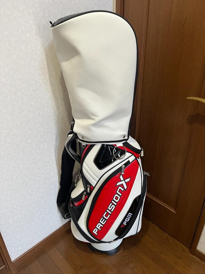【キャディーバック】PGM スタンダードゴルフバッグ 赤と白