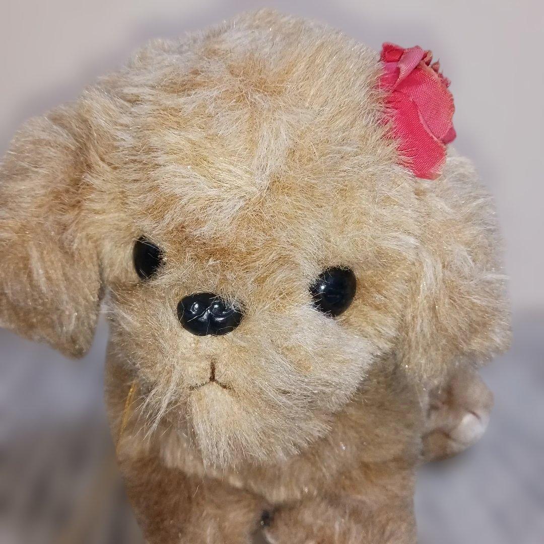 レトロ　ファースト社　仔犬の花ちゃん　ぬいぐるみ　犬　イヌ