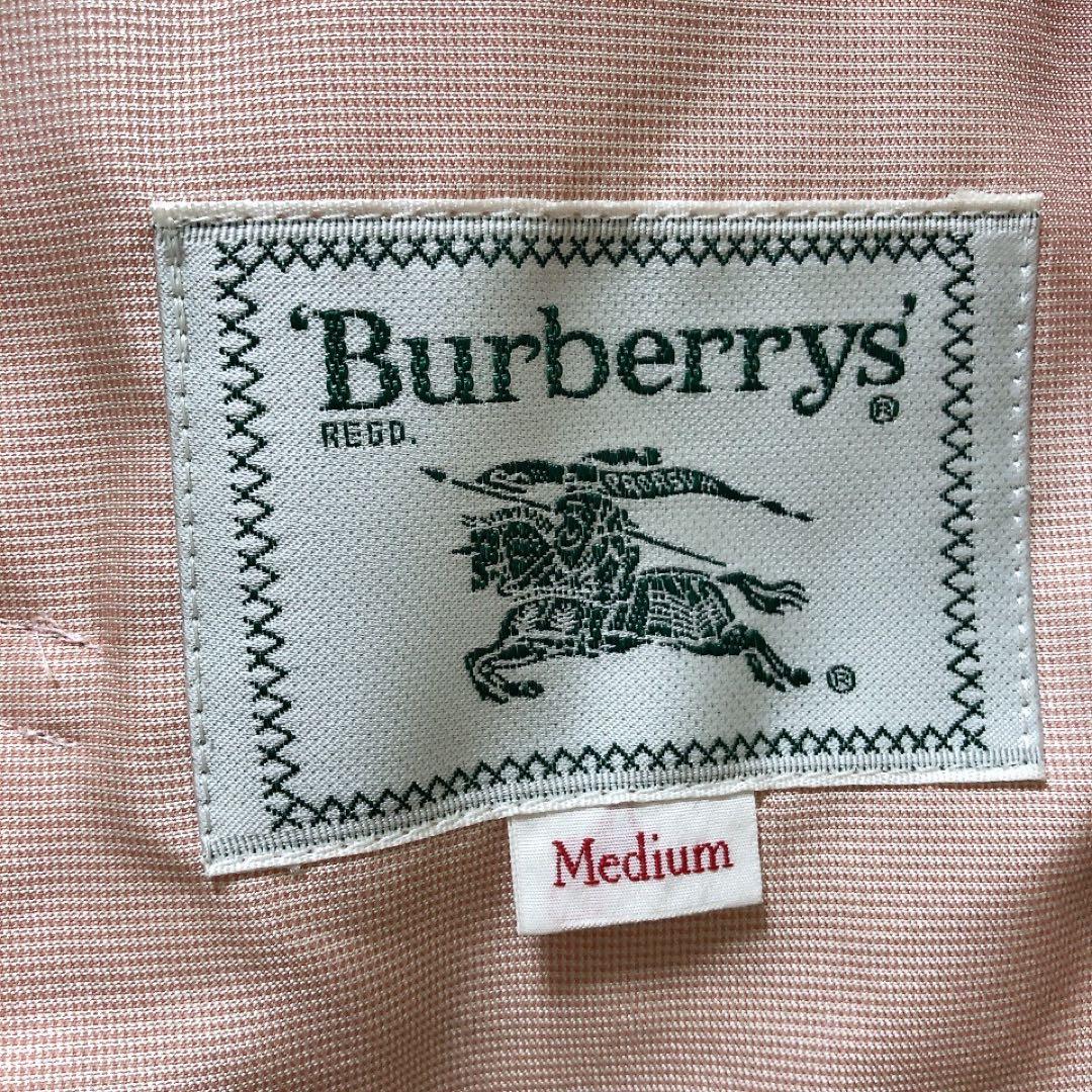 バーバリー　ブルゾンコート　金ボタン　ピンク　ノバチェック