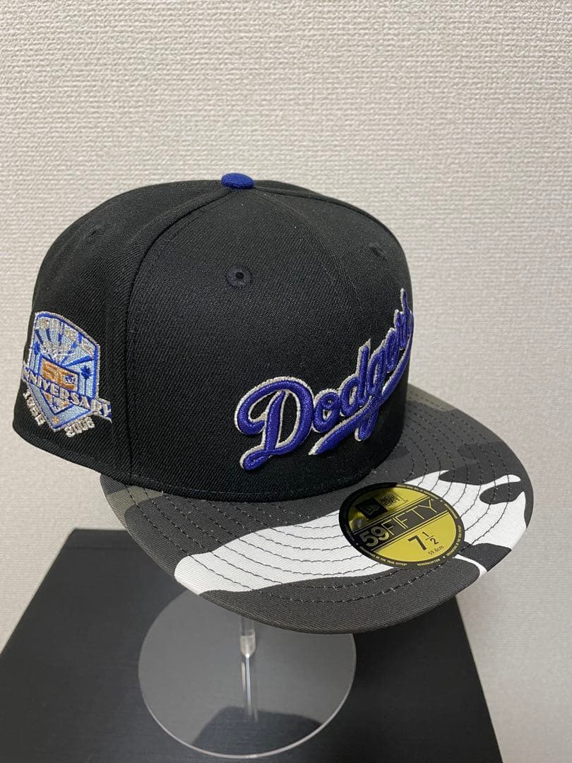 ニューエラ 59fifty LA ドジャース 大谷7 1/2 迷彩　黒　キャップ