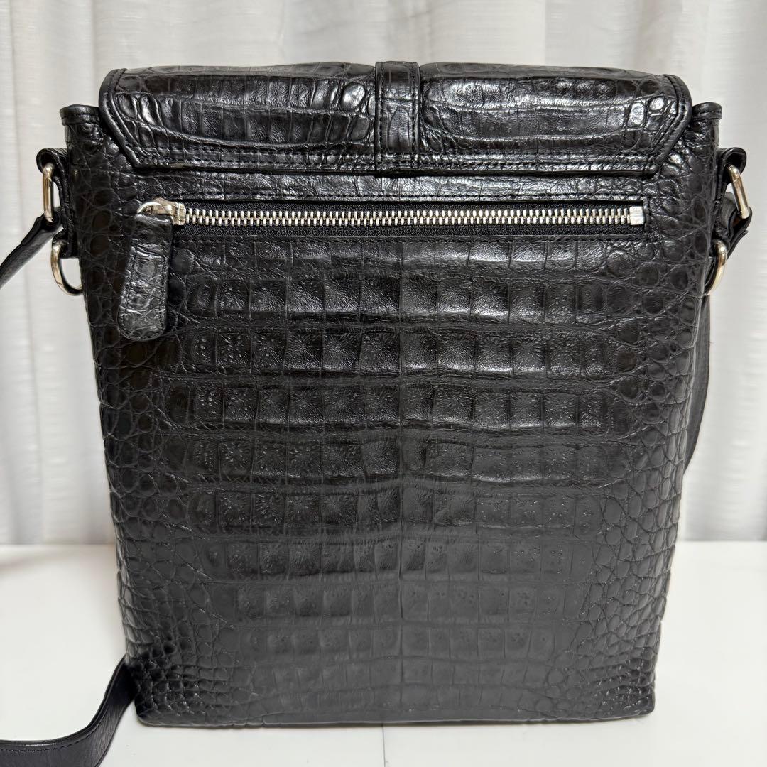 ⭐️極美品⭐️ROZEN 本革　JRA クロコダイル　ショルダーバッグ　ブラック