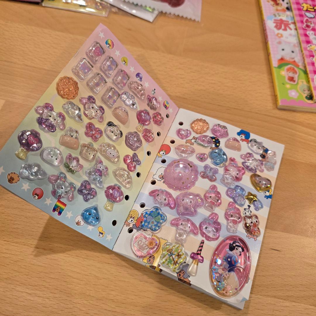 シール帳完成品、使いかけシール詰め合わせセット