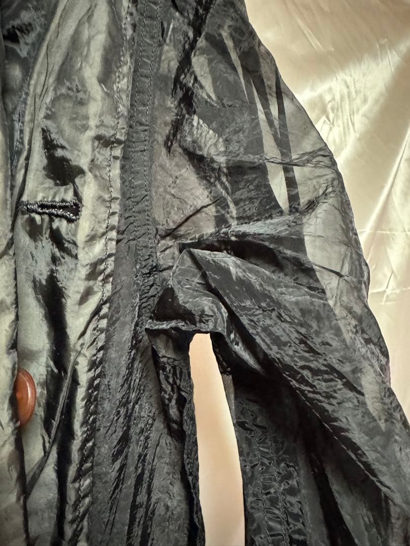 BLACK COMME des GARCONS シースルーモッズコート　XL