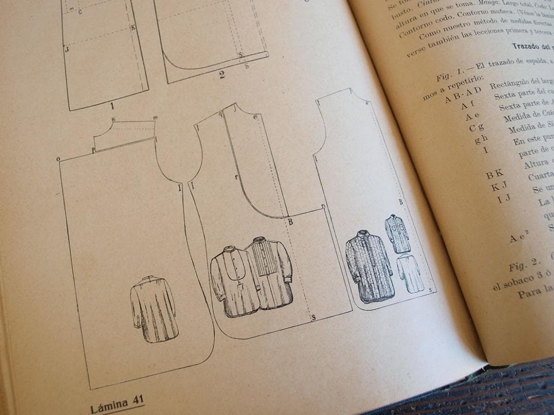 稀少 ランジェリー パターン製図本 1929年 アール・デコ 時代衣装/K076