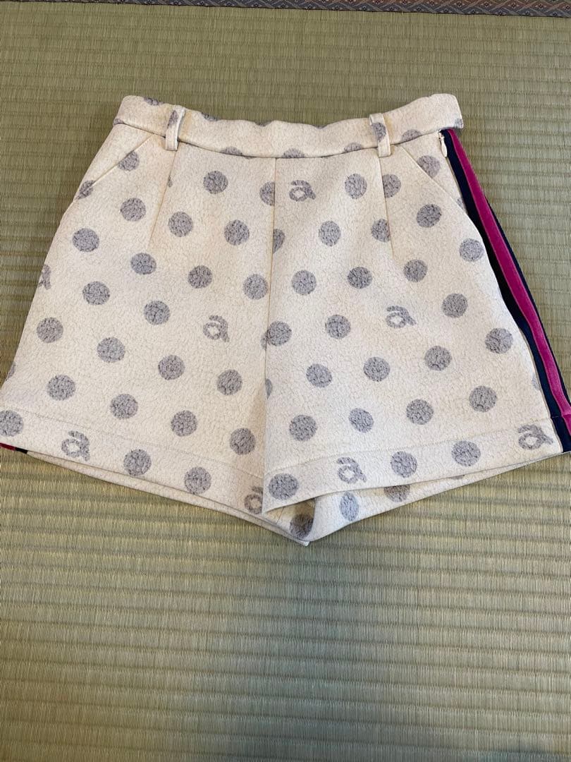 ドット柄サイドストライプハーフパンツ36