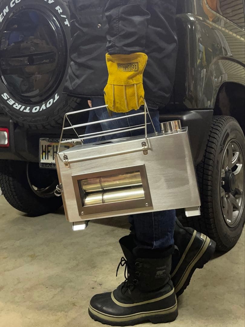 NORTHBASE 薪ストーブ 3面ガラス ステンレス アウトドア キャンプ