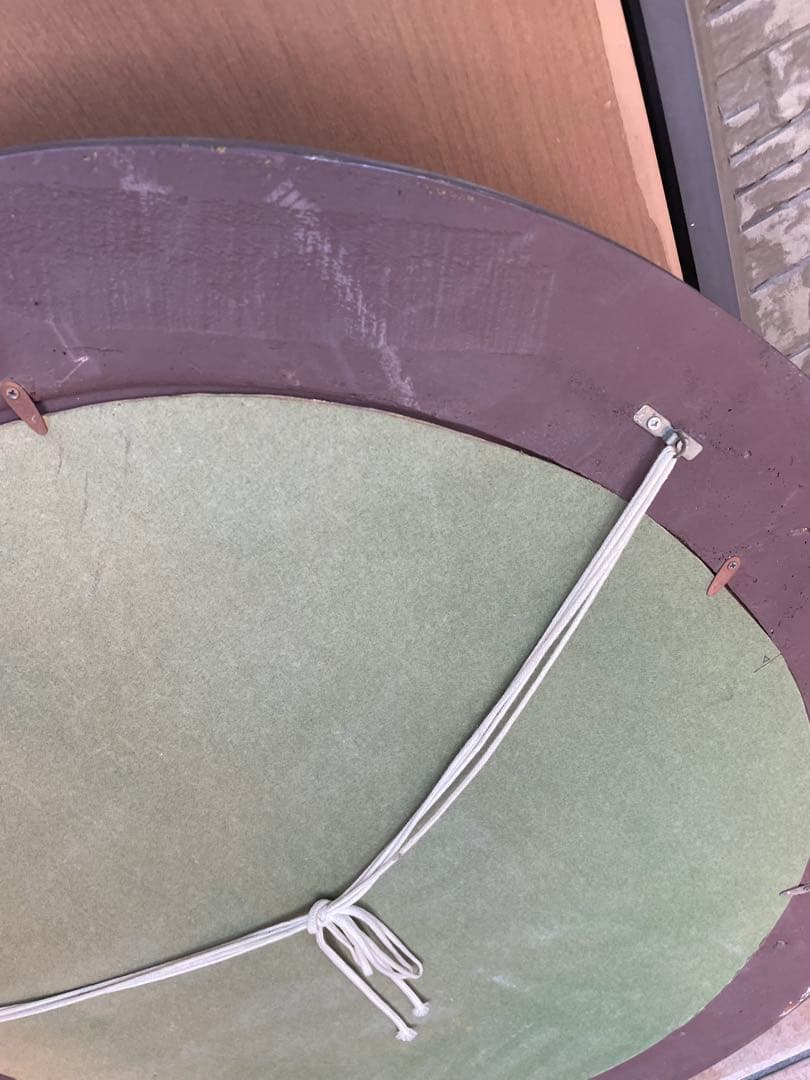 オランダ製　アンティーク　レア　ドームガラス　大きな　オーバル　フレーム　大型