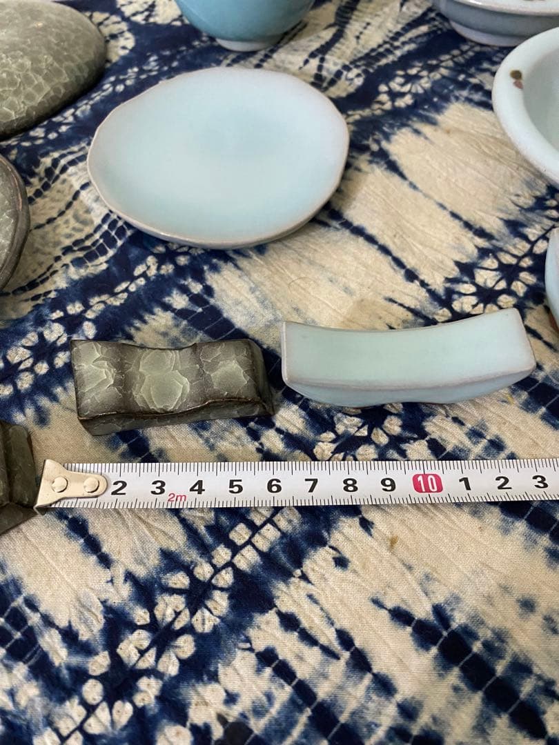 鈴木三成　青磁　小皿　箸置