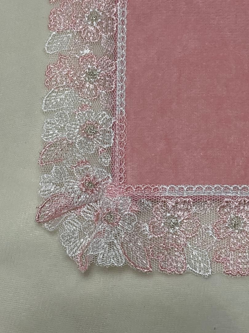 近沢レース　ハンカチ　婦人画報別注　春爛漫　桜便り　桜ひらひら　5枚セット