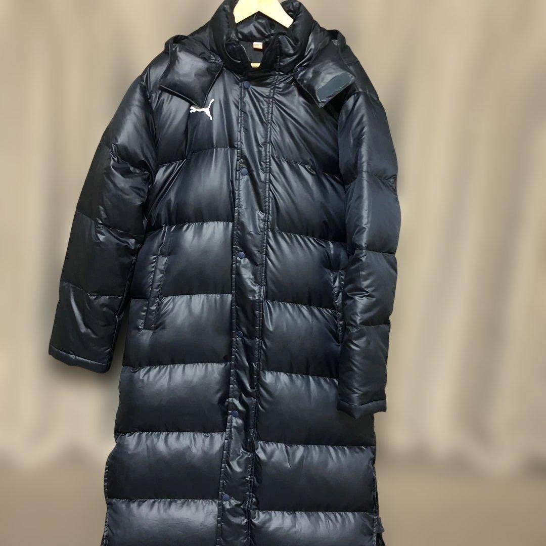 極美品✨Puma プーマ　ネイビー　 ダウン　ロングコート　ベンチコート　O