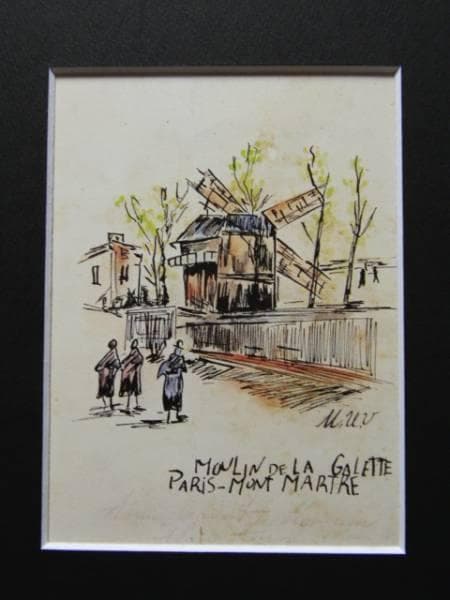 ユトリロ、ムーラン・ド・ラ・ギャレット、希少画集、新品額付