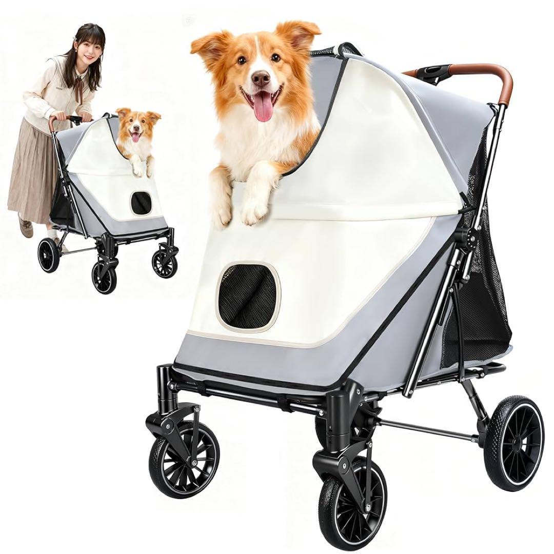 ペットカート 大型犬 コンパクト 耐荷重50KG 後輪ブレーキ