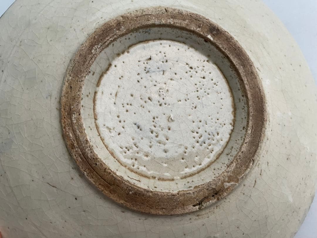 骨董　アンティーク　瀬戸　七寸皿　絵瀬戸　紅葉文様　石皿