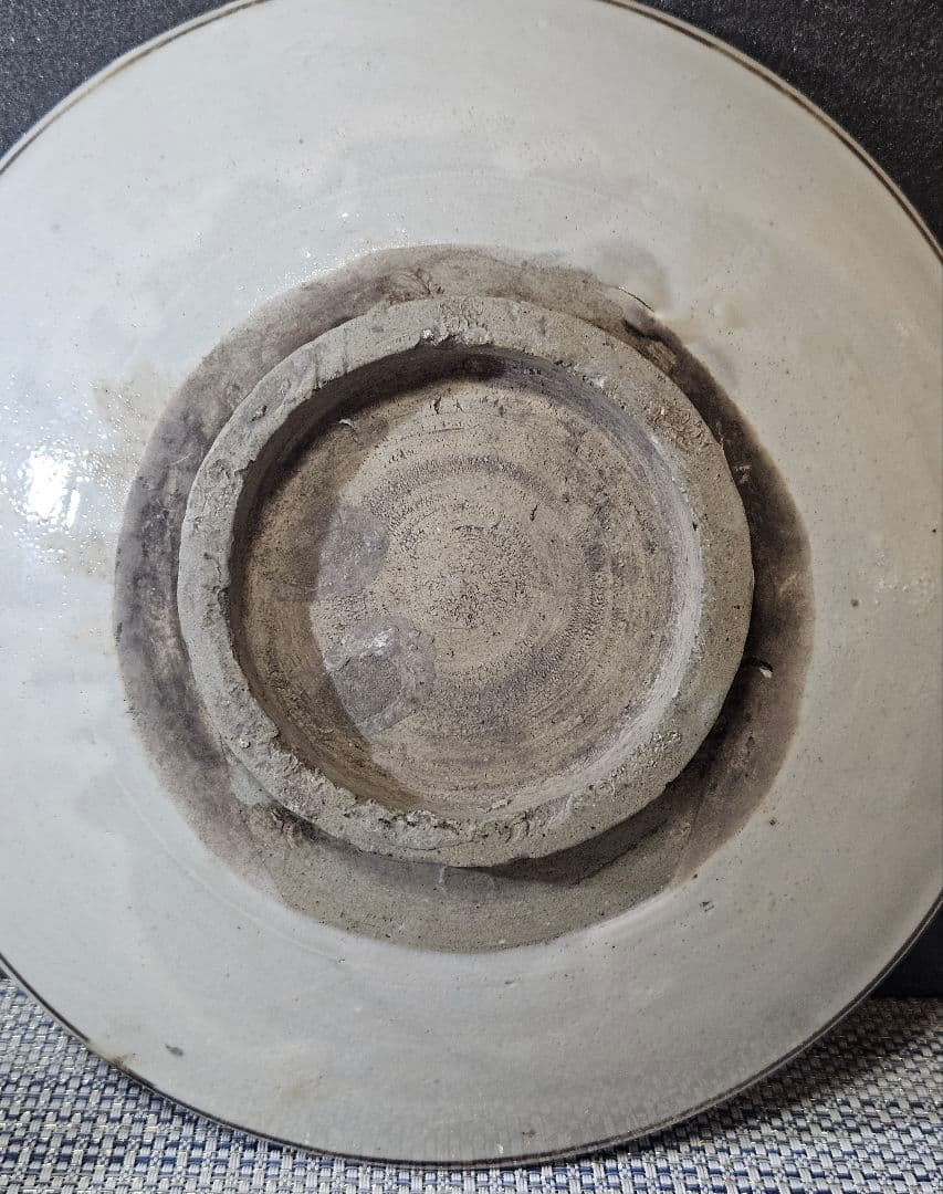 中国古陶磁　韓国古陶磁　明代　磁州窯系　李朝系　鉄絵　鳥と木実図　23.3cm皿