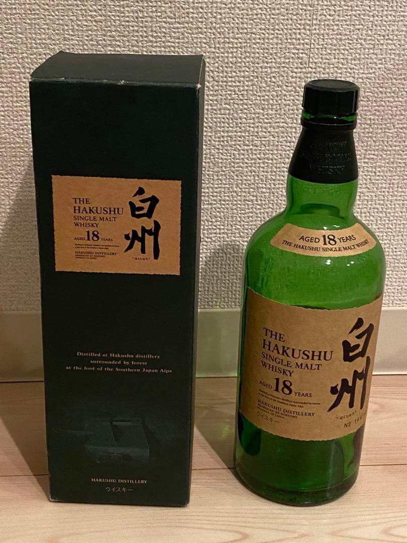 【空き瓶＋箱付き】白州18年シングルモルトウイスキー 700ml