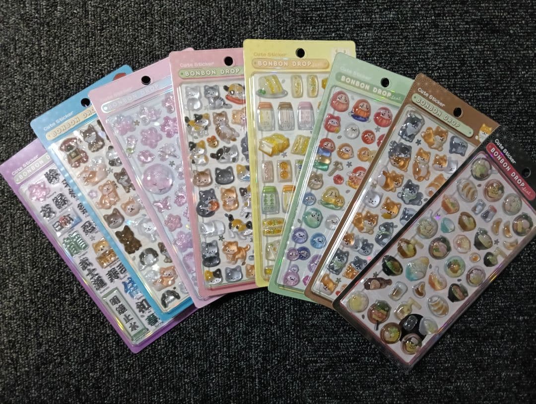 【正規品】新作　和柄　ボンボンドロップシール　全8種　コンプリート　ボンドロ