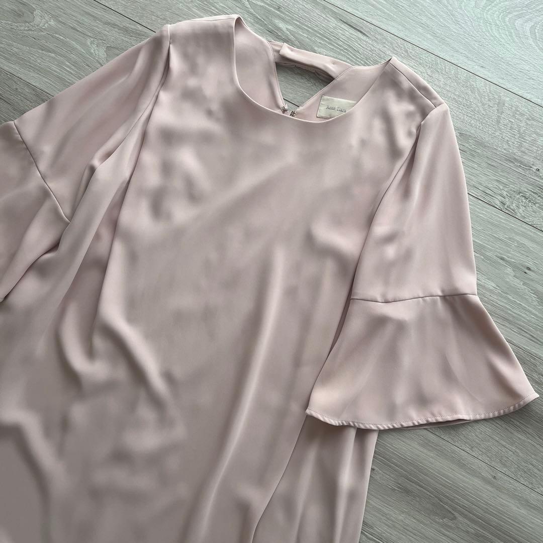 【ローズティアラ】ワンピース　リボン　フレア　ピンク