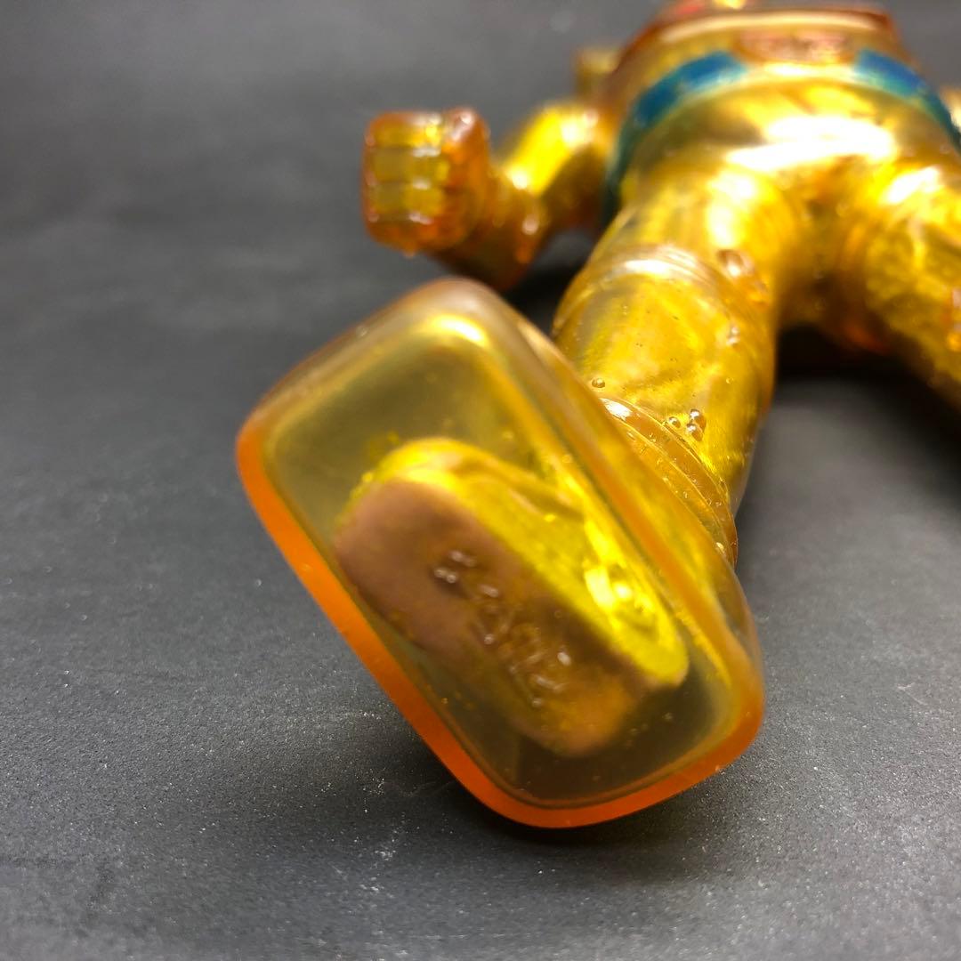 当時物ブルマァク　レッドバロン　ソフビ　記名あり　昭和レトロ　クリアー　ロボット